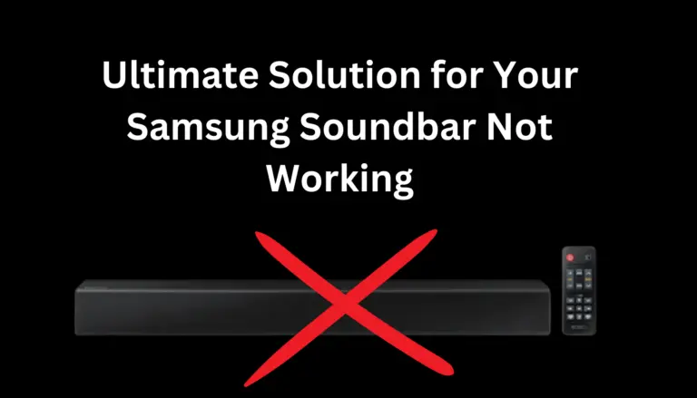 samsung soundbar not working