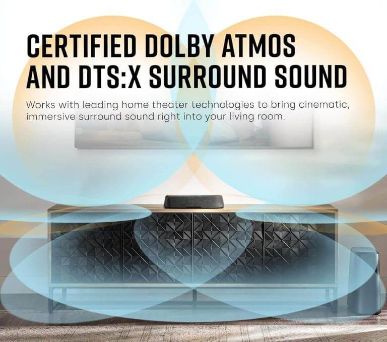 CERTIFIED DOLBY ATMOS AND DTSX SURROUND SOUND