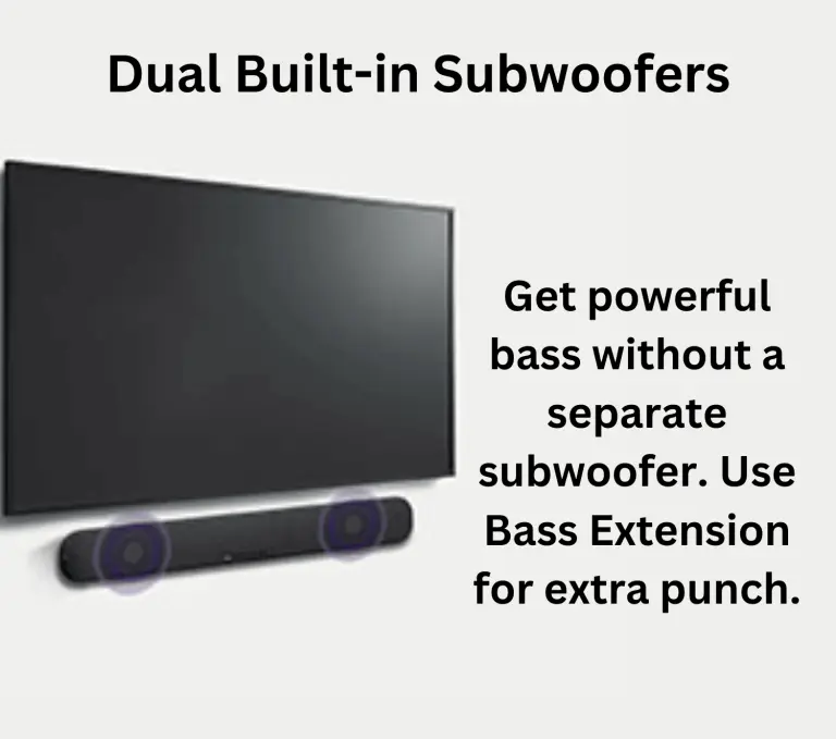 Dual Built-in Subwoofers